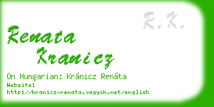 renata kranicz business card